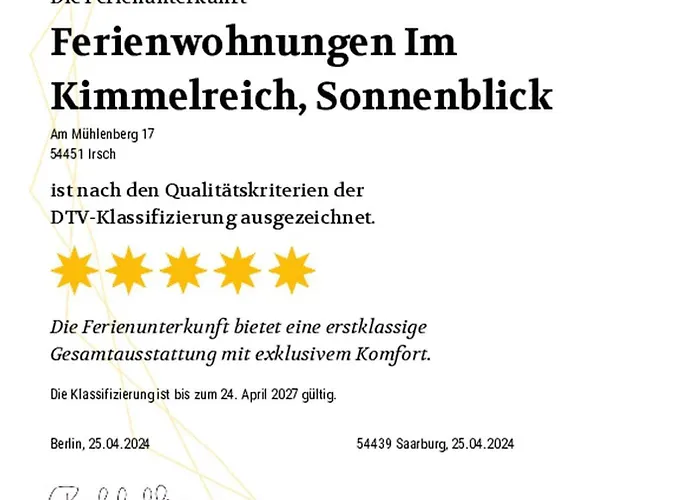 Διαμέρισμα Im Kimmelreich Irsch